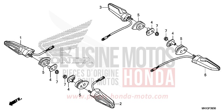 CLIGNOTANT de Africa Twin VICTORY RED (R334B) 2018